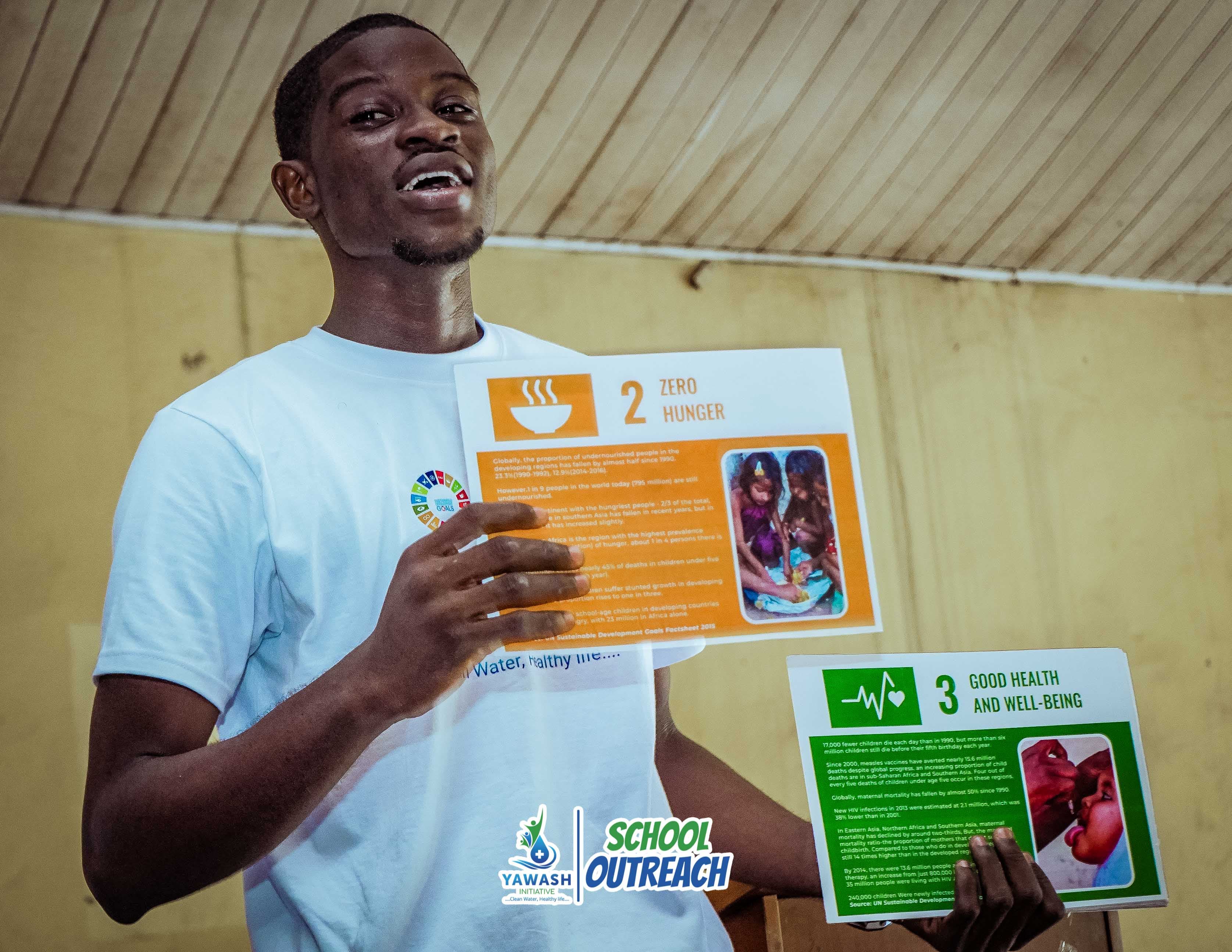 YAWASH volunteers conducting hygiene education and empowerment